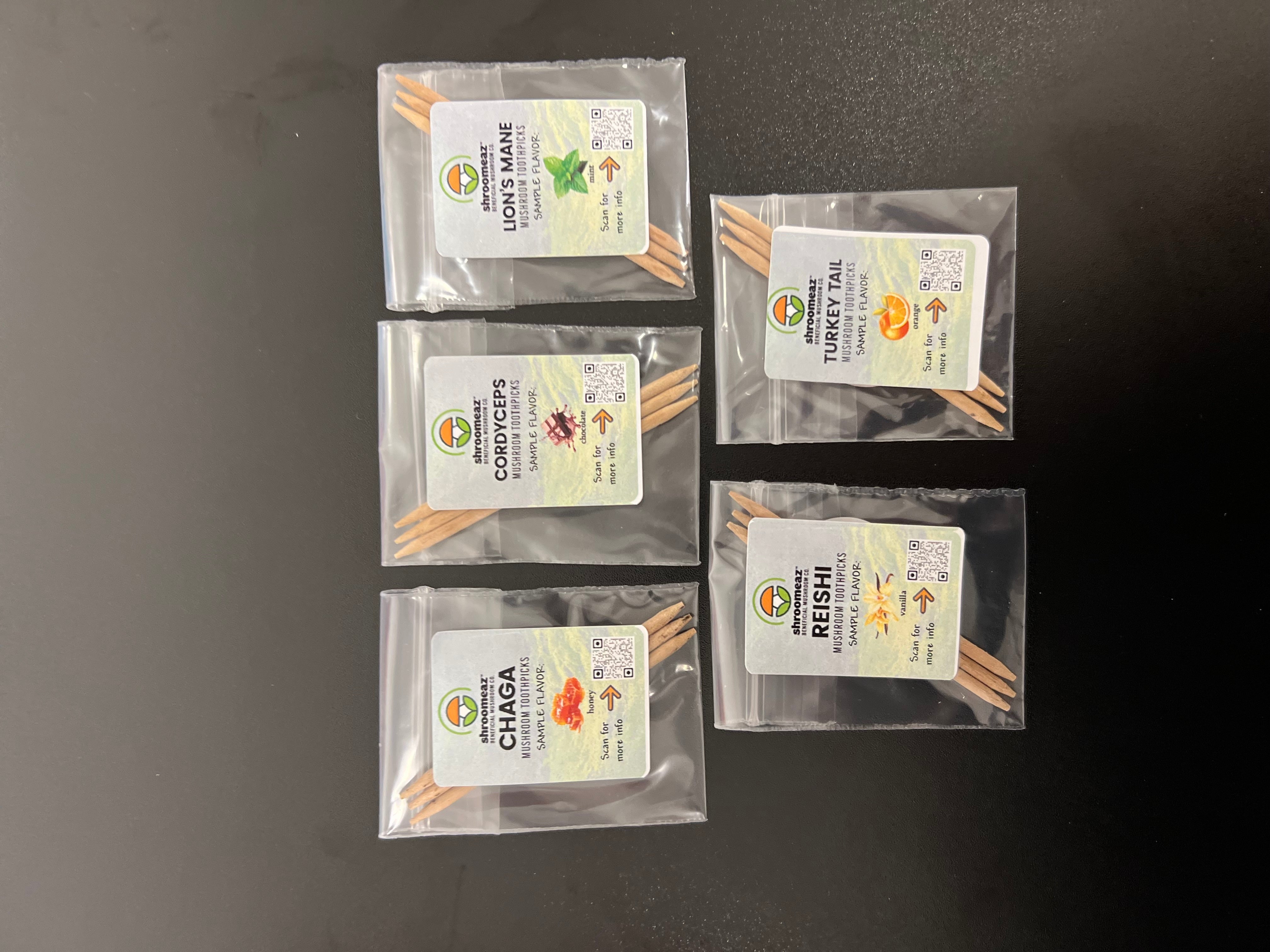 Shroomeaz Toothpick Sample Pack (5 Bags)