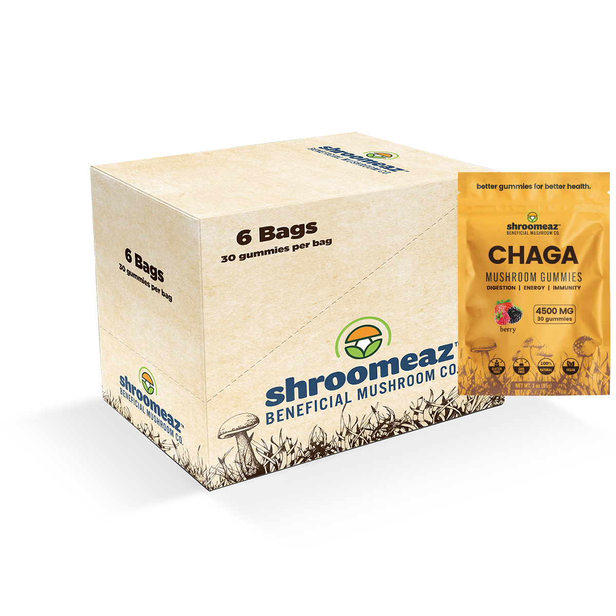 Shroomeaz Gummies Case (12 Bags)